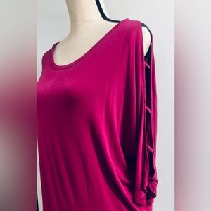 Alluring Fuchsia Tahari 3/4 Open Sleeves